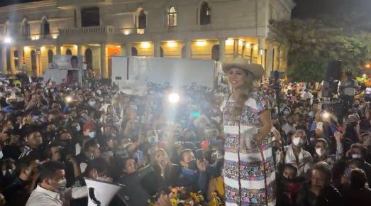 La candidata de Morena a la gubernatura de Guerrero, Evelyn Salgado Pineda.