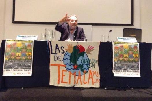 Pedro Arrojo Agudo, en foro sobre Agua y Derechos Humanos del ITESO, en 2014.