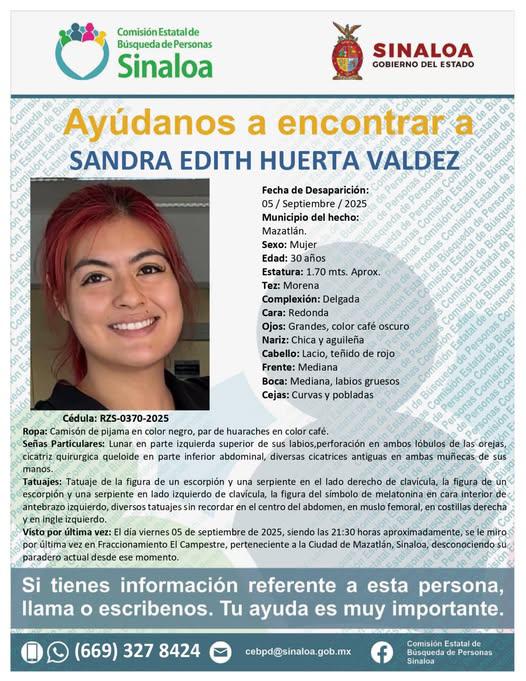 $!Desaparece Sandra Edith, en El Campestre, en Mazatlán