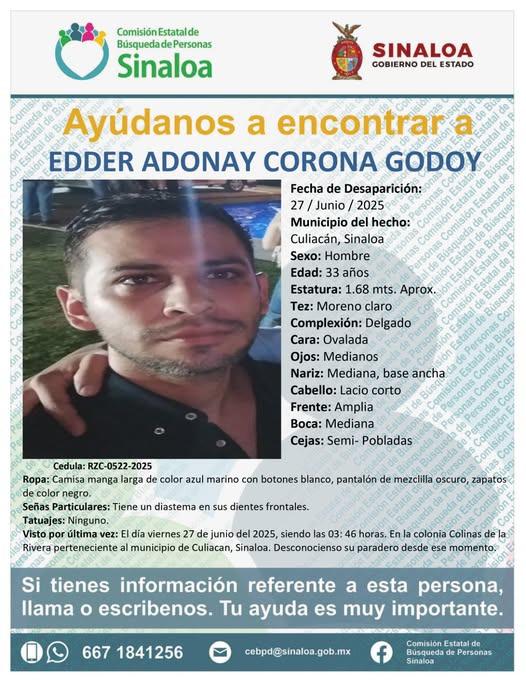 $!Reportan desaparición de Edder Adonay, médico residente del Hospital General de Culiacán