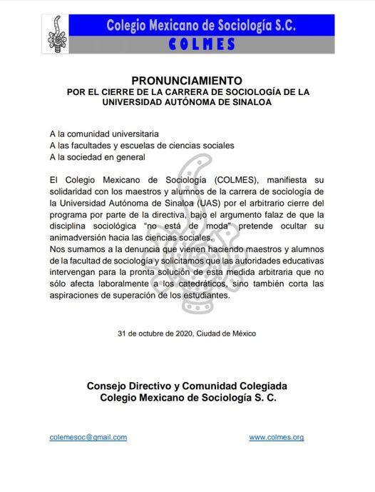 $!Podrían cerrar la carrera de Sociología de la UAS por falta de alumnos