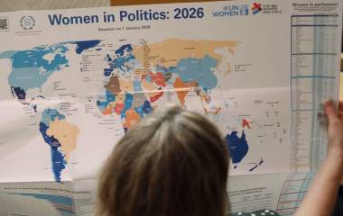 Un mapa mundial muestra en qué lugares las mujeres ocupan puestos de liderazgo en la política.