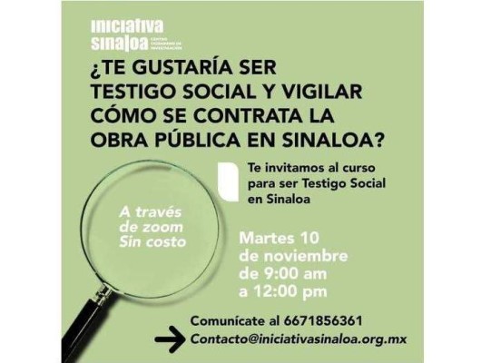 Iniciativa Sinaloa dará herramientas para detectar corrupción en procesos de obras