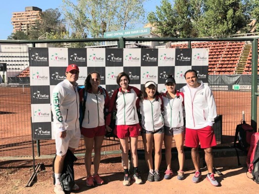 El equipo mexicano de tenis.