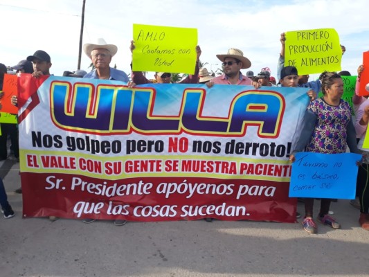 Productores del valle de Escuinapa se manifiestan frente al CIP