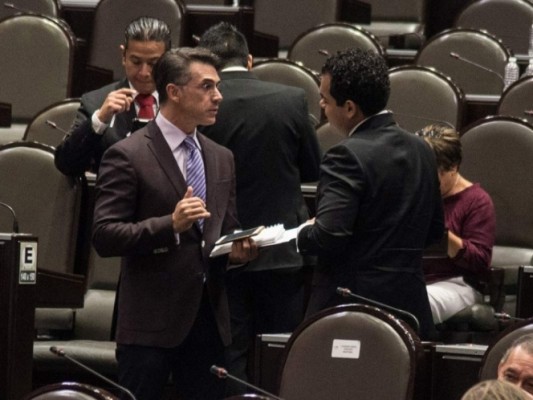 El diputado Sergio Mayer en el Palacio Legislativo