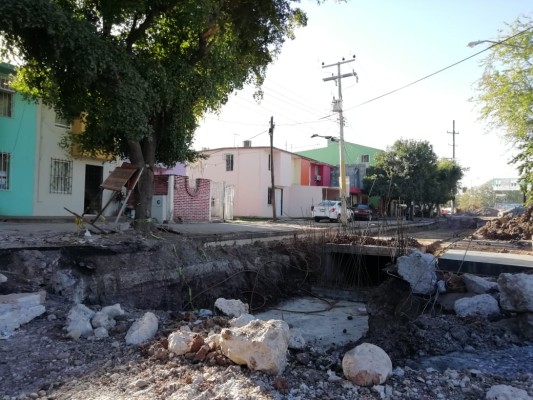 Tras cuatro meses de obras, vecinos de Humaya en Culiacán viven en la zozobra