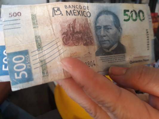 La mayoría de los billetes son de 500 pesos.