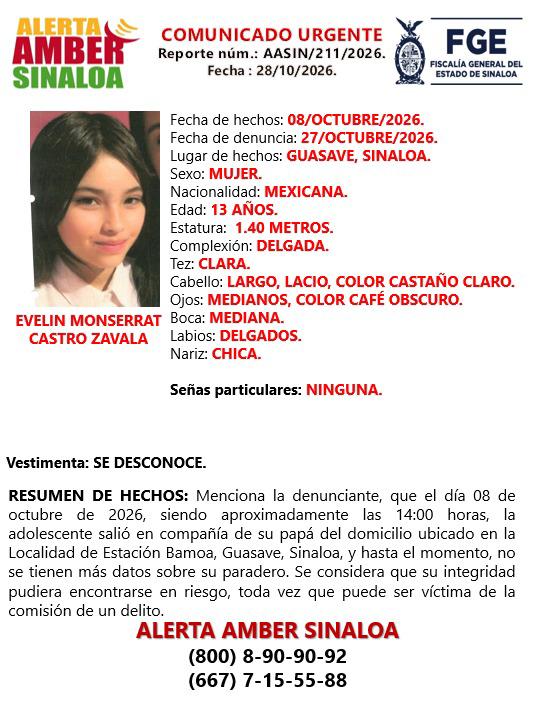$!Buscan a Evelin Monserrat en Guasave: cumple 21 días desaparecida en Estación Bamoa