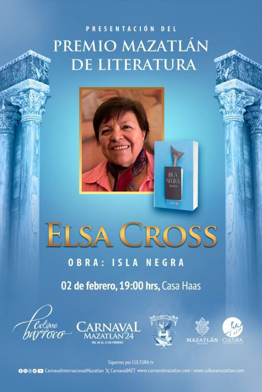 $!La escritora presentará en Casa Haas su lribo Isla Negra, el cual obtuvo el Premio Mazatlán a la Literatura 2024.