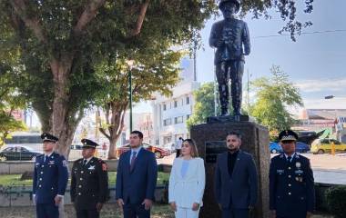 Autoridades conmemoran el aniversario luctuoso de Venustiano Carranza en Culiacán.