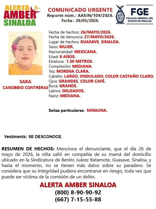 $!Buscan a dos niñas desaparecidas en la sindicatura de Benito Juárez, Guasave