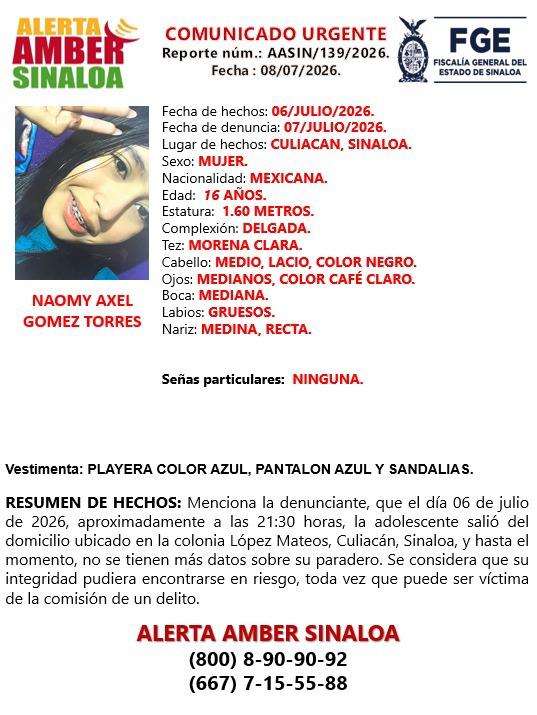 $!Buscan a dos adolescentes desaparecidas en la Colonia López Mateos en Culiacán