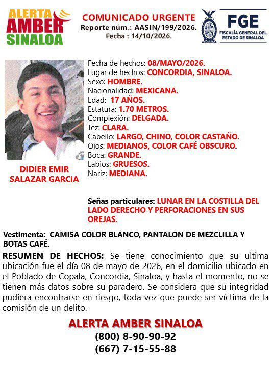 $!Buscan a Didier Emir, desaparecido desde el 8 de mayo en Concordia