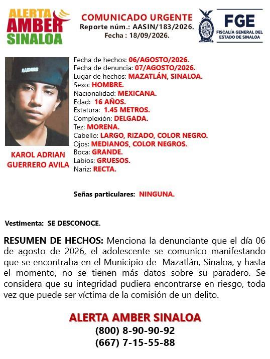 $!Buscan a Karol Adrián tras más de seis semanas desaparecido en Mazatlán
