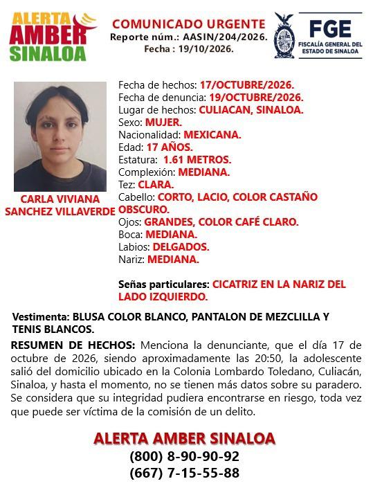 $!Buscan a Carla Viviana y Jadiel Baruch, adolescentes desaparecidos Culiacán