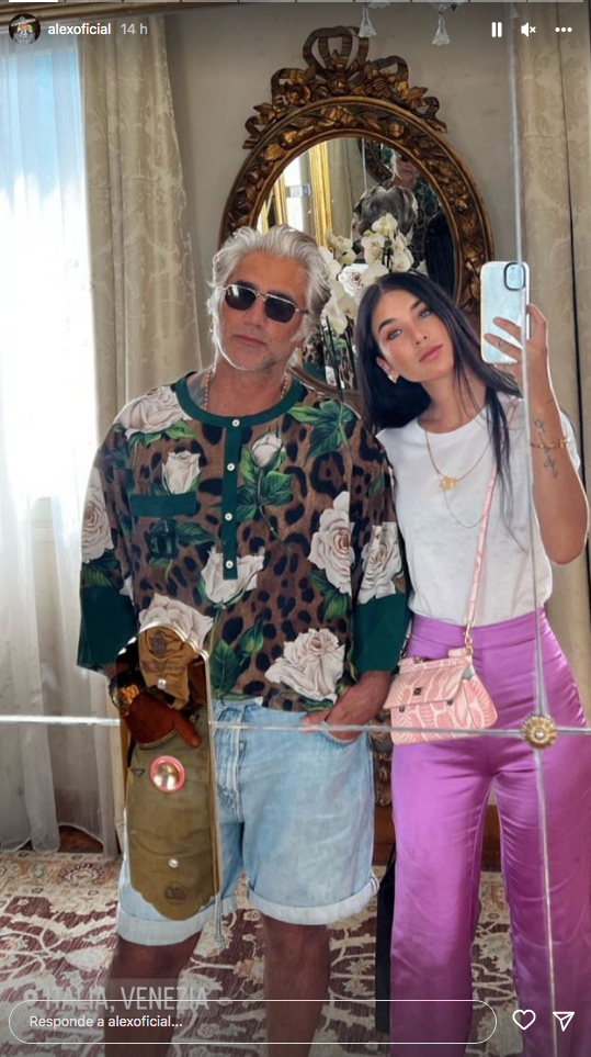 $!Disfruta Alejandro Fernández de Venecia en compañía de su novia Karla Laveaga