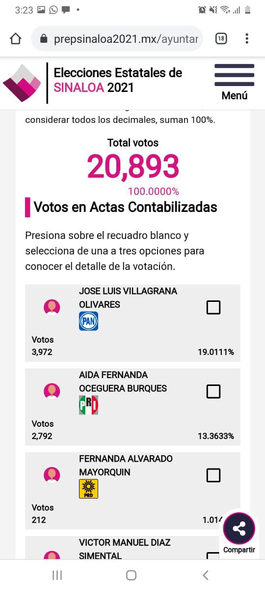 $!En Escuinapa, abanderada de Morena-PAS supera al candidato del PT; no hay nada decidido