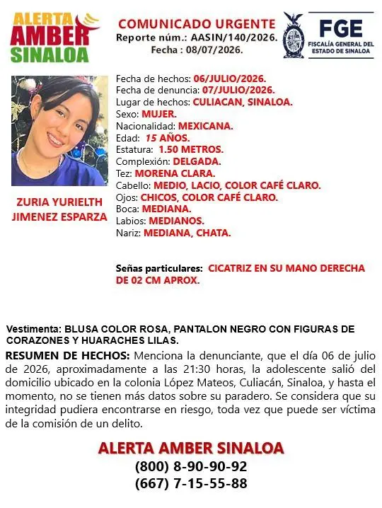 $!Buscan a dos adolescentes desaparecidas en la Colonia López Mateos en Culiacán