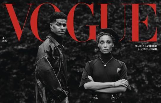 La portada, el astro del Manchester United, Marcus Rashford, y la modelo y activista Adwoa Aboah.