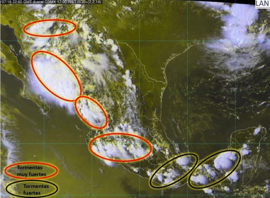 Se esperan tormentas muy fuertes para Sinaloa en las próximas horas anuncia el SMN