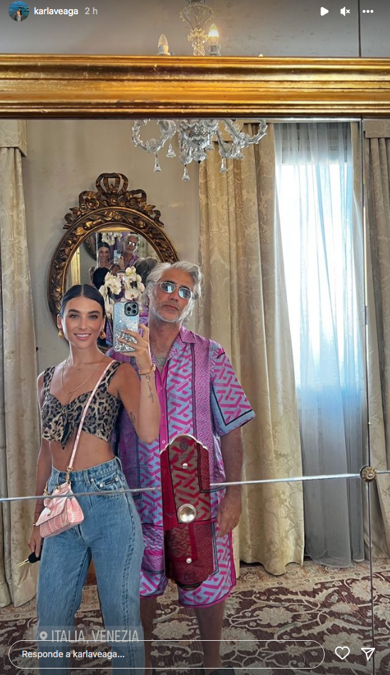 $!Disfruta Alejandro Fernández de Venecia en compañía de su novia Karla Laveaga