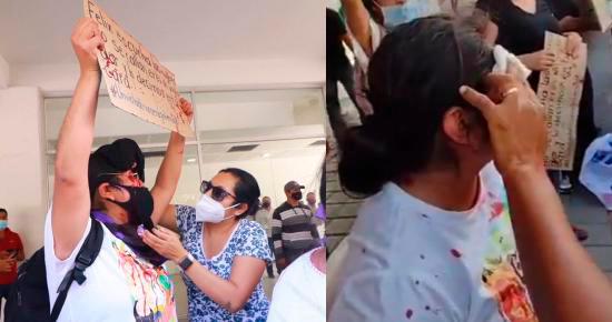 Yolitzin Jaimes es herida por un simpatizante de Morena.