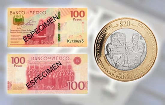 Emite Banxico conmemorativos billete de $100 y moneda de $20