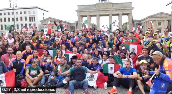 Maratonistas mexicanos cantan ‘Cielito Lindo’ en Alemania