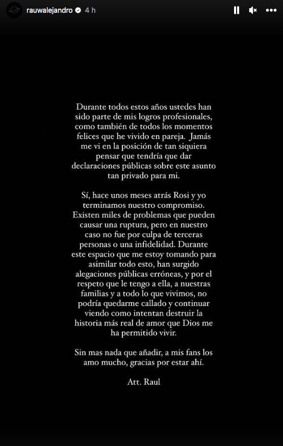 $!Confirma Rauw Alejandro que su relación con Rosalía sí terminó, pero haces meses