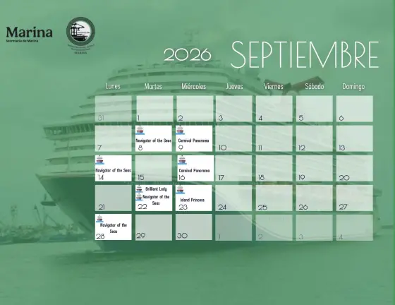 La actualización del calendario de Asipona dejó al Navigator of the Seas como el único crucero previsto para visitar Mazatlán durante los últimos tres días de septiembre.