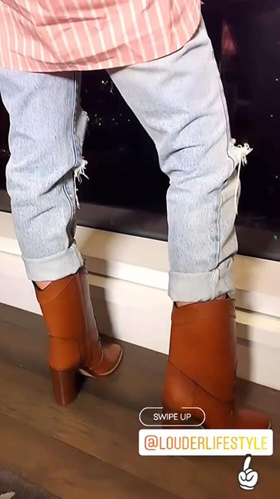 $!Belinda luce atuendo vaquero y se mimetiza con Christian Nodal