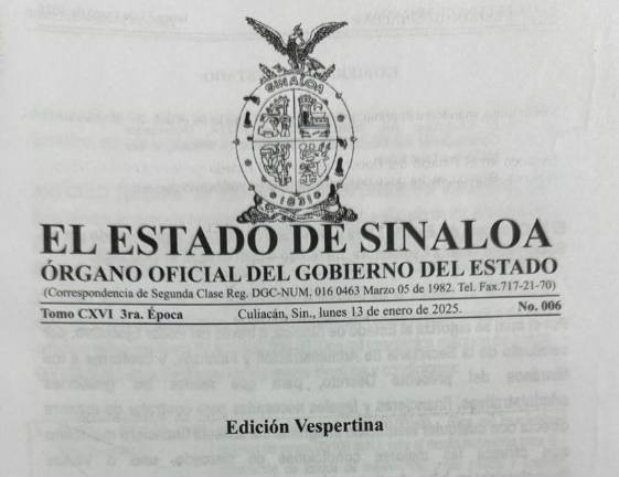 Publica Diario Oficial Decreto que autoriza contratación de financiamiento para obra pública en Sinaloa