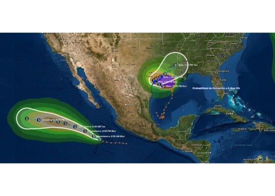 Alerta Protección Civil sobre depresión tropical en el Océano Pacífico que ocasionará lluvias a Sinaloa