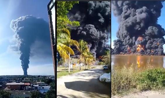 VIDEOS: Reportan incendios en 2 plantas de Pemex en Veracruz; hay al menos 5 heridos