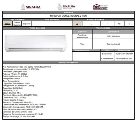 $!Lanzan licitación de mil aires acondicionados para escuelas de Sinaloa
