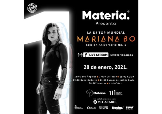 Museo Materia, celebrará su primer aniversario con concierto virtual de la Dj Mariana Bo