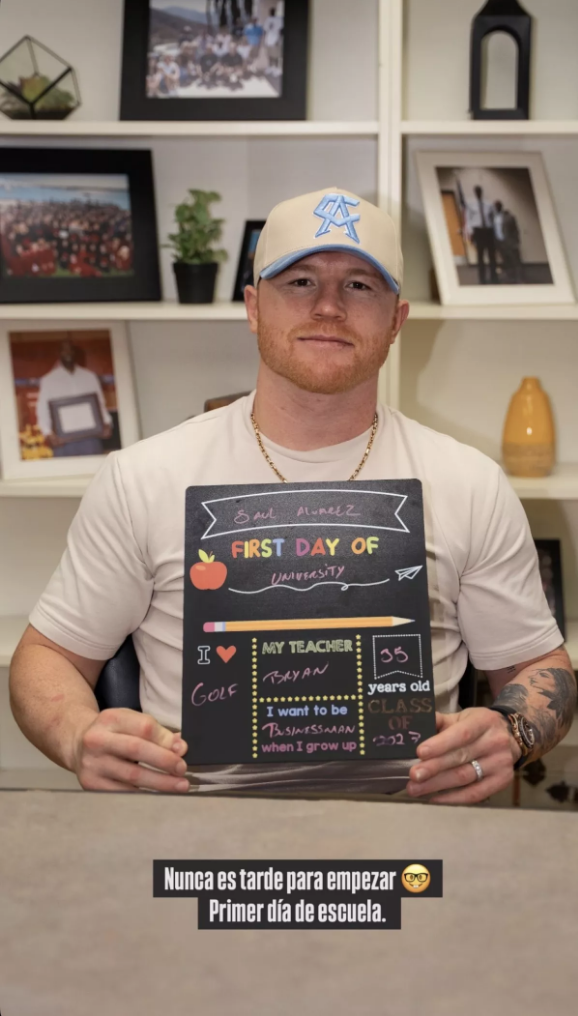 $!Regresa Saúl ‘Canelo’ Álvarez a sus estudios, ingresa a la universidad