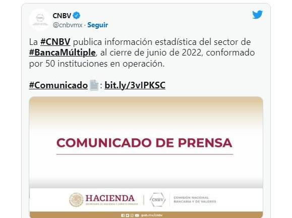 Comunicado de prensa de la CNBV.