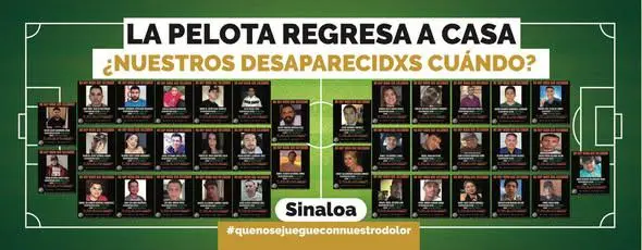 $!Llevan rostros de desaparecidos de Sinaloa al Viaducto de la Ciudad de México