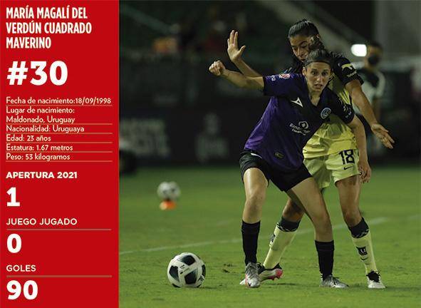 Magalí Cuadrado debutó con las Cañoneras ante América.