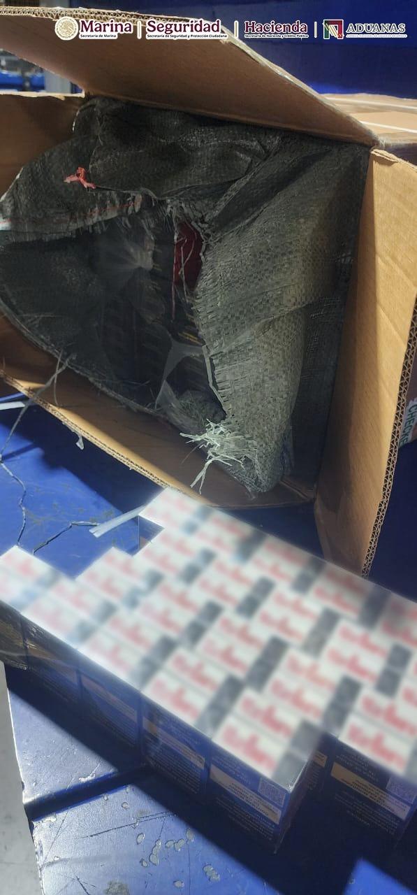$!Decomisan 2 millones 208 mil cigarrillos apócrifos en el aeropuerto de la CDMX; venía procedente de Bangkok, Tailandia