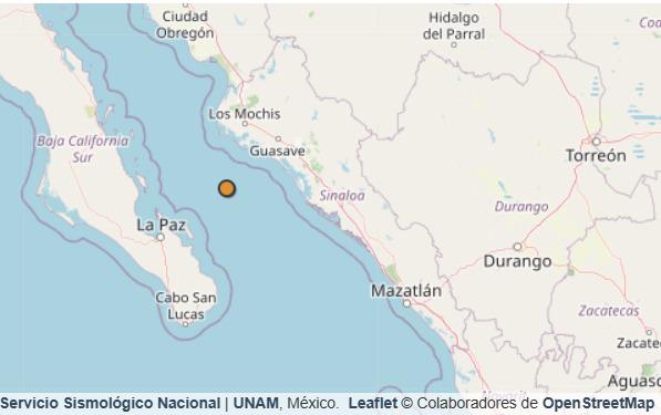 Sismo de magnitud 4.1 sacude la zona de Los Mochis