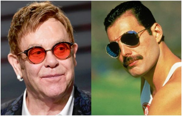 Elton John y Freddie Mercury.