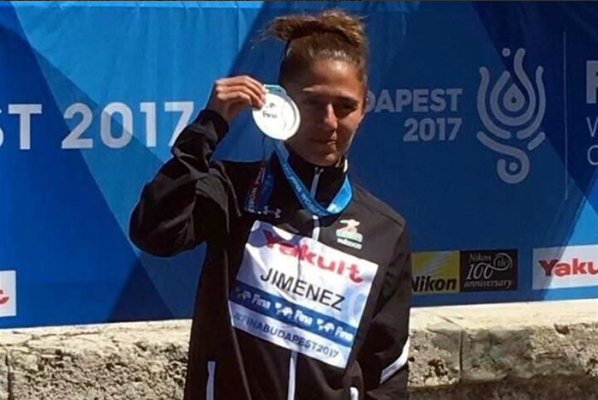 Adriana Jiménez gana plata en el Mundial de Natación