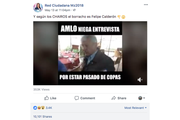 Un video muestra a López Obrador en entrevista y en supuesto estado de ebriedad, pero el alterado es el video