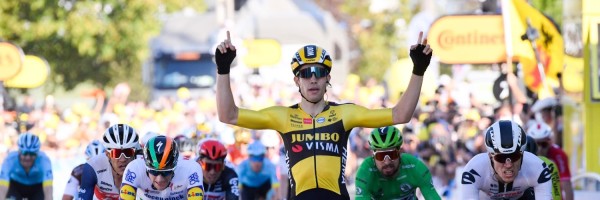 Belga Wout van Aert aprovecha oportunidad y gana quinta etapa del Tour de Francia