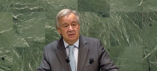 El Secretario General de las Naciones Unidas, António Guterres, se dirige a los delegados en la sala de la Asamblea General durante la inauguración del debate de alto nivel. Foto: Noticias ONU