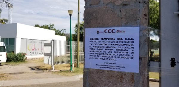 Cierran espacios públicos y turísticos de Culiacán por coronavirus