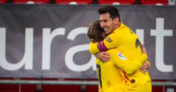 Messi marcó un doblete para su equipo. Foto: Twitter @FCBarcelona_es